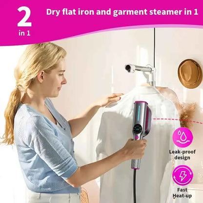 Dr.Flash Handheld Garment Steamer for Clothing, Portable Iron Steamer Combo Travel Steam Generators, 7 Modes with LED Display, 15s Fast Heating, 90° Swivel Handle, 1-Button Start, Travel Stuff, New Year Gift