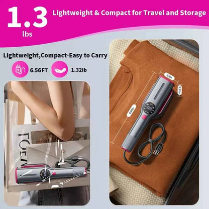 Dr.Flash Handheld Garment Steamer for Clothing, Portable Iron Steamer Combo Travel Steam Generators, 7 Modes with LED Display, 15s Fast Heating, 90° Swivel Handle, 1-Button Start, Travel Stuff, New Year Gift