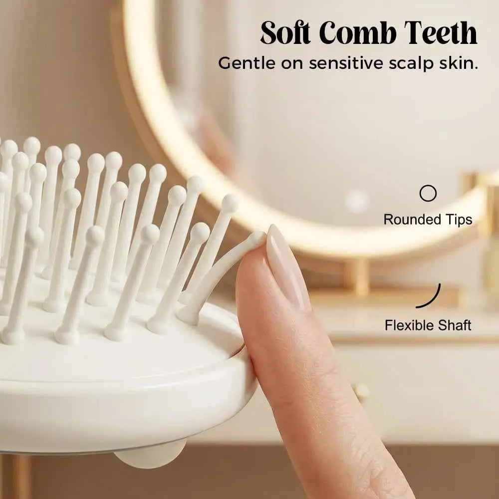 3-in-1 Electric Spray Air Cushion Massage Comb & Hair Brush Misting Hair Brush Anti Frizz Brush Suitable for Frizzy Hair Care, Retractable Mist Spray Device with Scalp Massager for, Hydration for Dryness, for & Travel Use for (No)