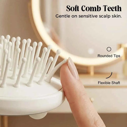 3-in-1 Electric Spray Air Cushion Massage Comb & Hair Brush Misting Hair Brush Anti Frizz Brush Suitable for Frizzy Hair Care, Retractable Mist Spray Device with Scalp Massager for, Hydration for Dryness, for & Travel Use for (No)