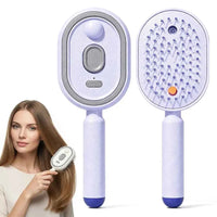 3-in-1 Electric Spray Air Cushion Massage Comb & Hair Brush Misting Hair Brush Anti Frizz Brush Suitable for Frizzy Hair Care, Retractable Mist Spray Device with Scalp Massager for, Hydration for Dryness, for & Travel Use for (No)