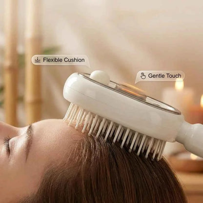 3-in-1 Electric Spray Air Cushion Massage Comb & Hair Brush Misting Hair Brush Anti Frizz Brush Suitable for Frizzy Hair Care, Retractable Mist Spray Device with Scalp Massager for, Hydration for Dryness, for & Travel Use for (No)