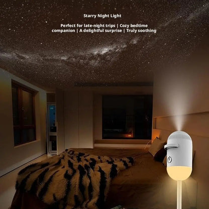  USB Starry Sky Projector Night Light 2 in 1 Galaxy Star Projector Lamp with HD Slides Portable for Bedroom Car Ceiling Decor